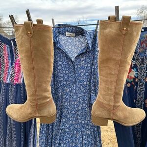 Kate Spade York Brown Suede Collins Campus Tall Women Boot  Size 7.5 M